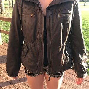 Brown lambskin jacket